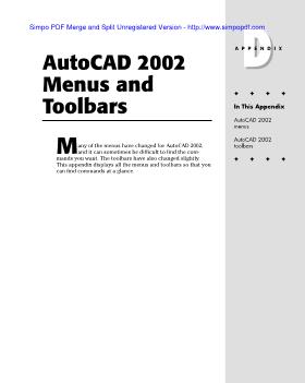 Bài giảng AutoCAD 2002 Menus and Toolbars