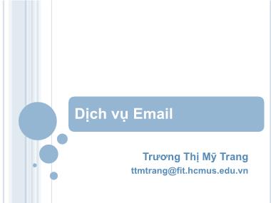 Bài giảng Dịch vụ Email