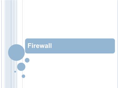 Bài giảng Firewall