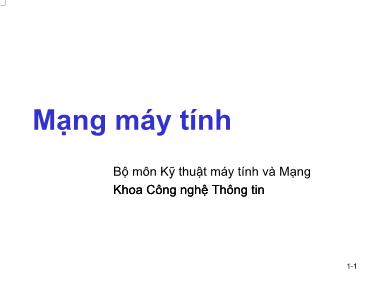 Bài giảng Mạng máy tính - Chương 2: Tầng ứng dụng