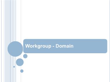 Bài giảng Workgroup - Domain