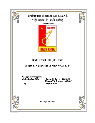 Báo cáo Khảo sát mạch giao tiếp thuê bao - Hoàng Sỹ Tân