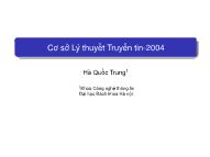 Cơ sở Lý thuyết Truyền tin-2004 - Chương 4: Mã hiệu - Hà Quốc Trung