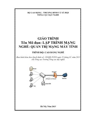 Giáo trình lập trình mạng - Hồ Viết Hà