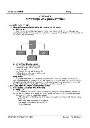 Giáo trình mạng máy tính - Trần Bá Nhiệm