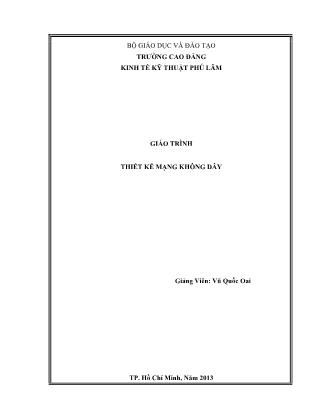 Giáo trình thiết kế mạng không dây - Vũ Quốc Oai