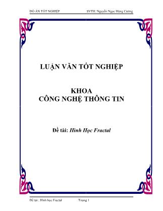 Hình học Fractal - Nguyễn Ngọc Hùng Cường