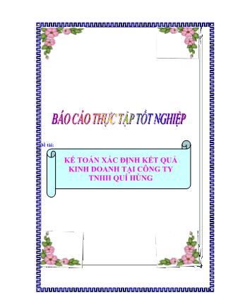 Kế toán xác định kết quả kinh doanh tại công ty TNHH Quý Hùng