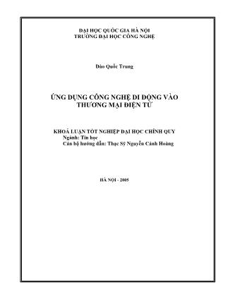 Khóa luận Ứng dụng công nghệ di động vào thương mại điện tử - Đào Quốc Trung