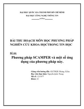 Xây dựng hệ thống thông tin quản lý kho vật tư tại công ty uni – president Viet Nam - Nguyễn Quốc Trung