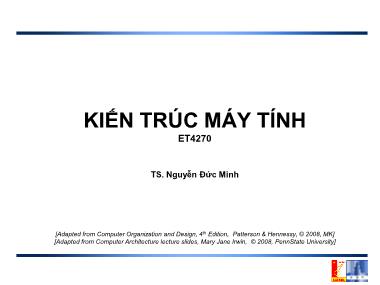 Bài giảng Cấu trúc máy tính - Nguyễn Đức Minh