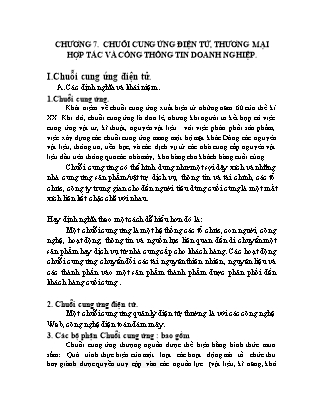 Bài giảng Chuỗi cung ứng điện tử, thương mại hợp tác và cổng thông tin doanh nghiệp