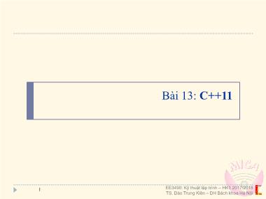 Bài giảng Cơ sở dữ liệu - Bài 13: C++11