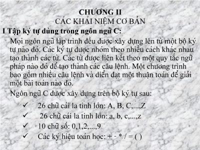 Bài giảng Công nghệ thông tin - Chương 2: Các khái niệm cơ bản