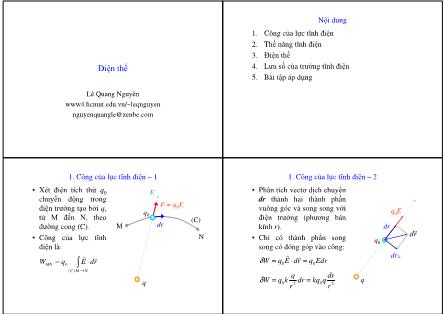 Bài giảng Điện thế - Lê Quang Nguyên