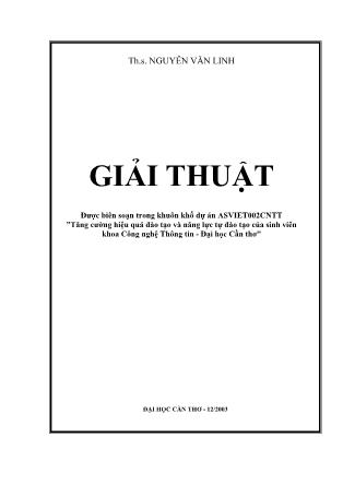 Bài giảng Giải thuật - Nguyễn Văn Linh