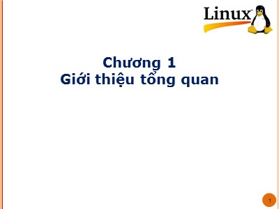 Bài giảng hệ điều hành Linux - Chương 1: Giới thiệu tổng quan