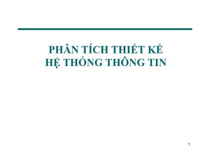 Bài giảng Hệ thống thông tin quản lý - Chương 1: Tổng quan về HTTT