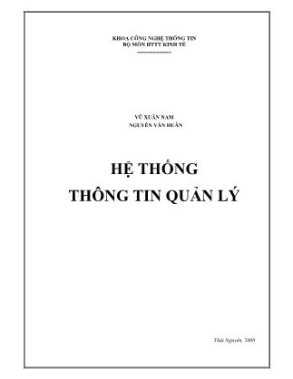 Bài giảng Hệ thống thông tin quản lý - Vũ Xuân Nam