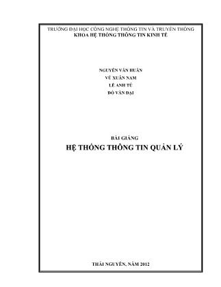 Bài giảng Hệ thống thông tin quản lý