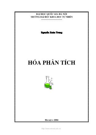 Bài giảng Hóa học phân tích - Nguyễn Xuân Trung