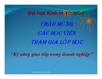 Bài giảng kĩ năng giao tiếp trong doanh nghiệp - Chương 8: Kĩ năng viết