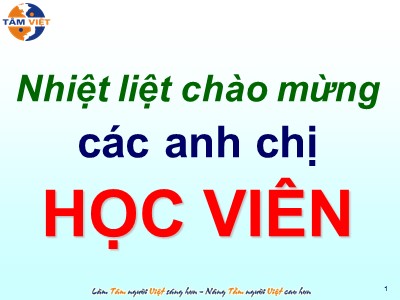 Bài giảng Kĩ năng học qua trải nghiệm