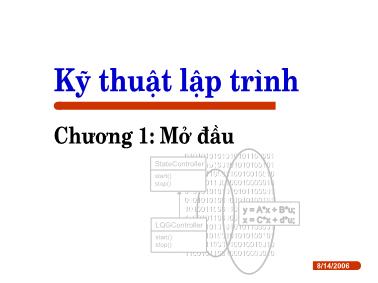 Bài giảng Kĩ thuật lập trình