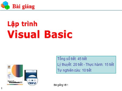 Bài giảng Lập trình Visual Basic