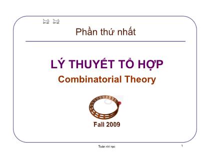 Bài giảng Lí thuyết tổ hợp - Chương 1: Bài toán đếm