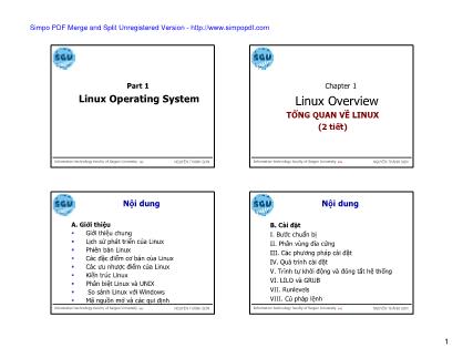 Bài giảng Linux Operating system - Chương 1: Tổng quan về Linux