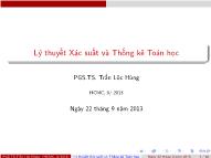 Bài giảng Lý thuyết xác suất và thống kê toán học - Chương 4: Các định lí giới hạn và ứng dụng - Trần Lộc Hùng