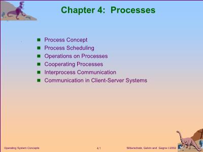 Bài giảng Operating system Concepts - Chapter 4: Processes