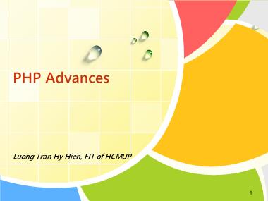 Bài giảng PHP Advances - Lương Trần Hy Hiến