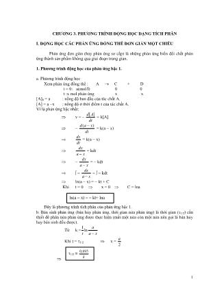 Bài giảng Phương trình động học dạng tích phân