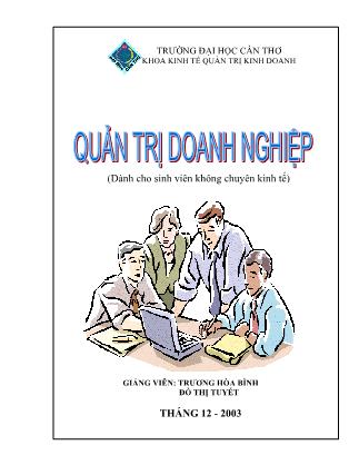 Bài giảng quản trị doanh nghiệp - Chương V: Quản trị nhân sự trong doanh nghiệp - Trương Hòa Bình