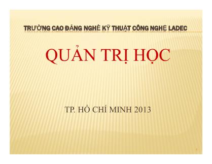 Bài giảng Quản trị học - Chương 4: Lãnh đạo