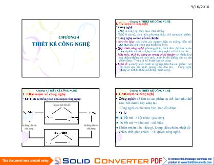 Bài giảng Thiết kế công nghệ