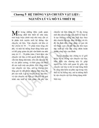 Bài giảng Thiết kế hệ thống sản xuất - Chương 5: Hệ thống vận chuyển vật liệu Nguyên lí và mô tả thiết bị