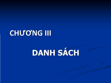 Bài giảng Thiết kế Web tĩnh - Chương 3: Danh sách