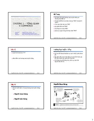 Bài giảng Thương mại điện tử - Chương 1: Tổng quan E-commerce - Nguyễn Đức Cương