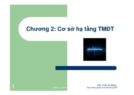 Bài giảng Thương mại điện tử - Chương 2: Cơ sở hạ tầng TMĐT