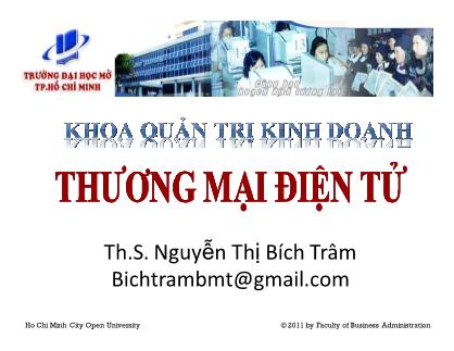 Bài giảng Thương mại điện tử - Nguyễn Thị Bích Trâm