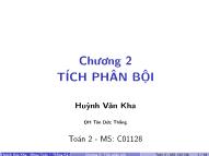 Bài giảng Tích phân bội