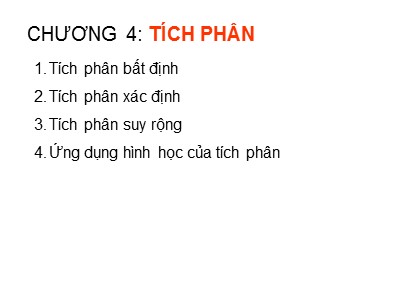 Bài giảng Tích phân (Chuẩn kiến thức)