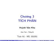 Bài giảng Tích phân - Huỳnh Văn Kha