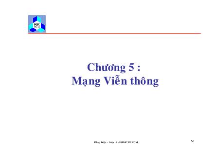 Bài giảng Truyền số liệu mạng - Chương 5: Mạng viễn thông