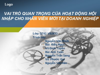 Bài giảng Vai trò quan trọng của hoạt động hội nhập cho nhân viên mới tại doanh nghiệp - Nguyễn Văn Minh