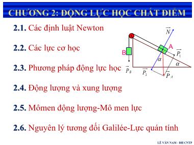 Bài giảng Vật lí đại cương - Chương 2: Động lực học chất điểm