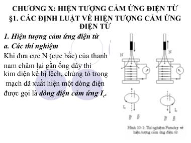 Bài giảng Vật lí đại cương - Chương X: Hiện tượng cảm ứng điện từ